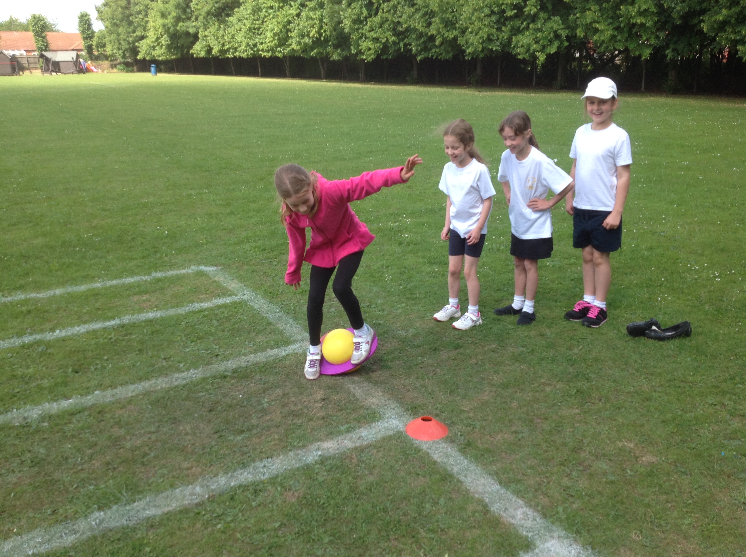We have loved playing lots of different sports -from a circuit of activities and cricket to street dance.  The football was rained off on Friday but we hope we can play our match this week!